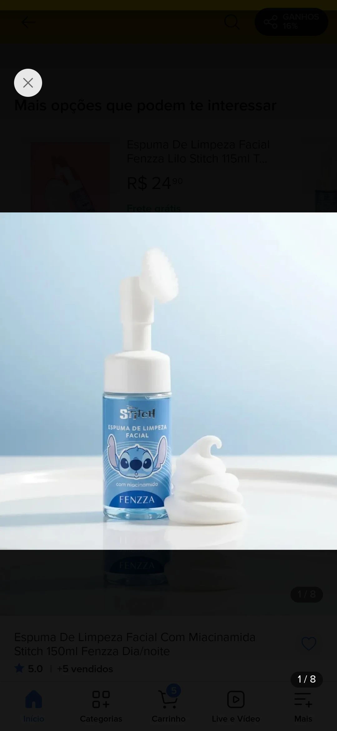 💙 Limpeza com Magia Disney e Cuidado Skincare: Espuma Stitch Fenzza com Niacinamida! ✨🥥 - 3