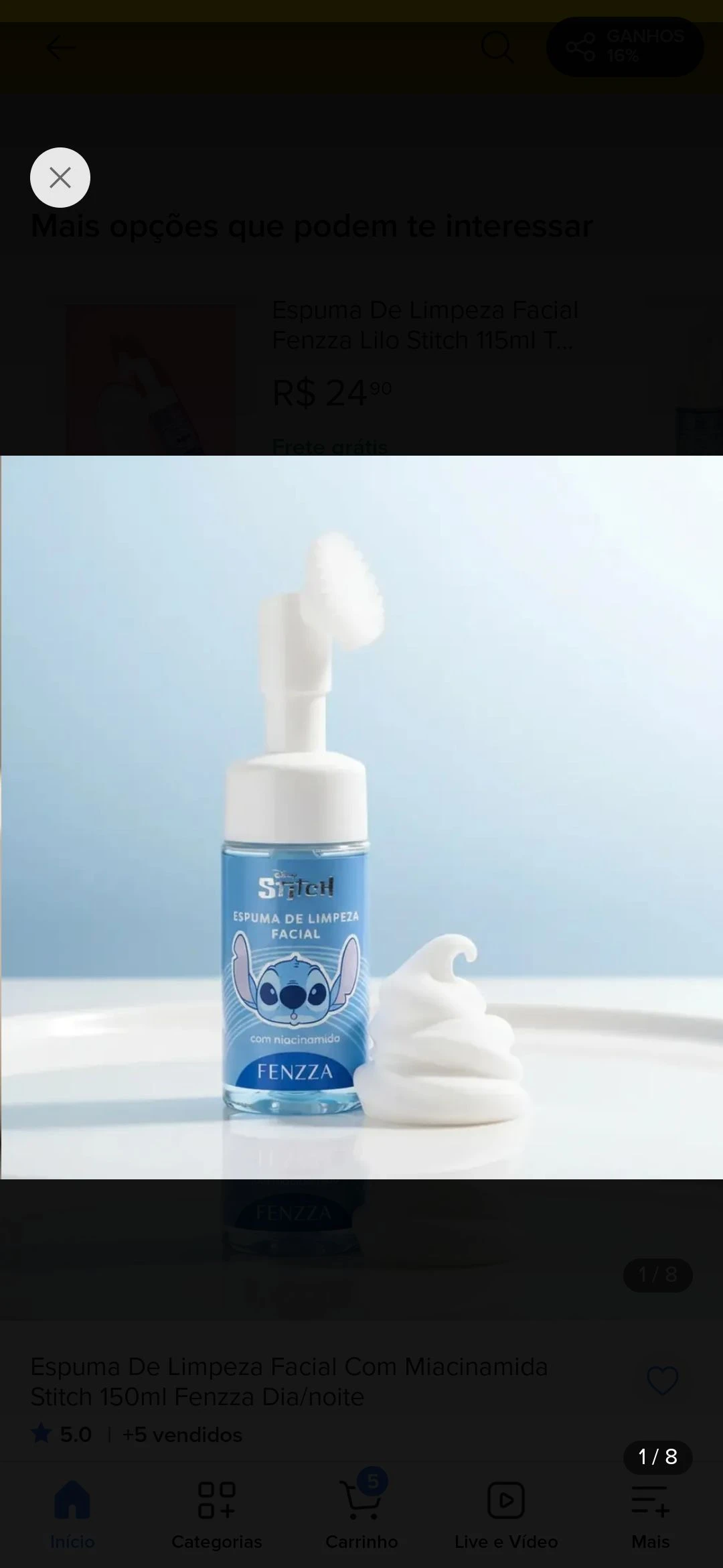 💙 Limpeza com Magia Disney e Cuidado Skincare: Espuma Stitch Fenzza com Niacinamida! ✨🥥 - 6