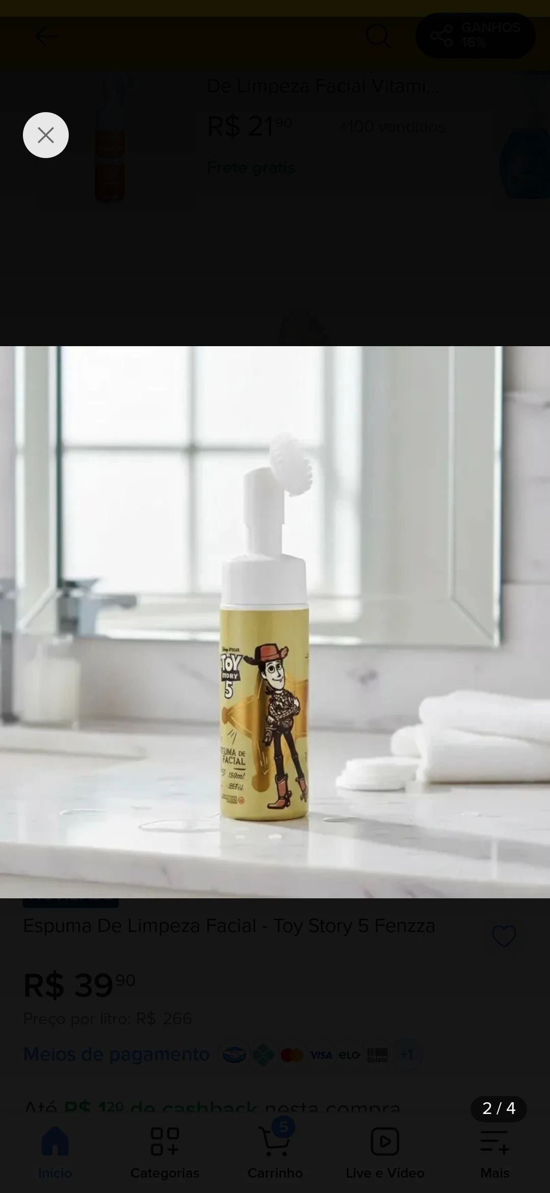 Limpeza divertida e cheia de estilo: Espuma Facial Woody Toy Story 5 com Escova de Silicone! 🧸✨ - 1