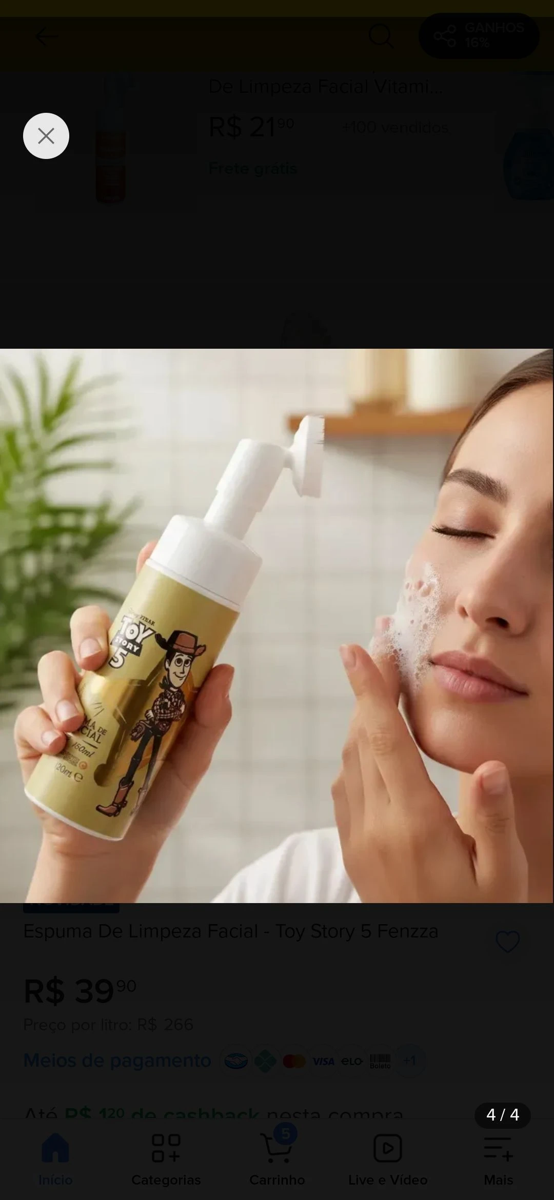 Limpeza divertida e cheia de estilo: Espuma Facial Woody Toy Story 5 com Escova de Silicone! 🧸✨ - 2