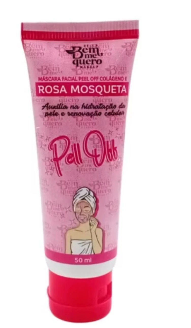 Máscara Facial Peel Off Rosa Mosqueta 50ml - Bella Bem Me Quero 🌸✨ - 2