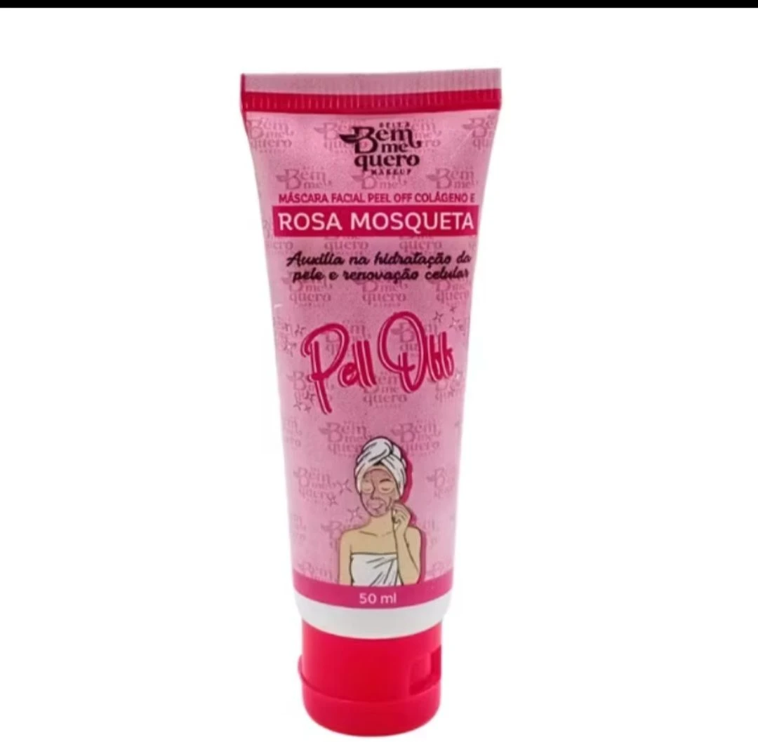 Máscara Facial Peel Off Rosa Mosqueta 50ml - Bella Bem Me Quero 🌸✨ - 1