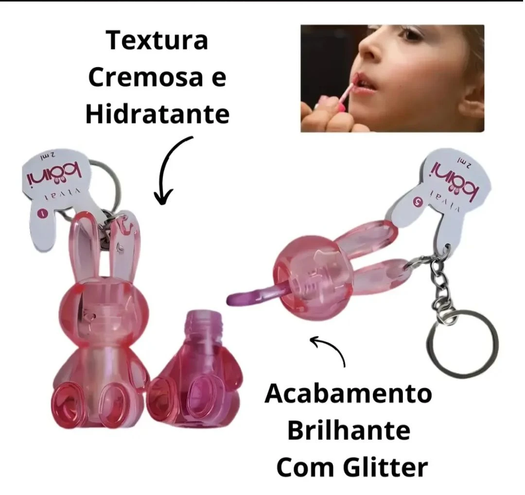 Gloss  chaveiro  Labial Coelhinho da Vivai  - 4