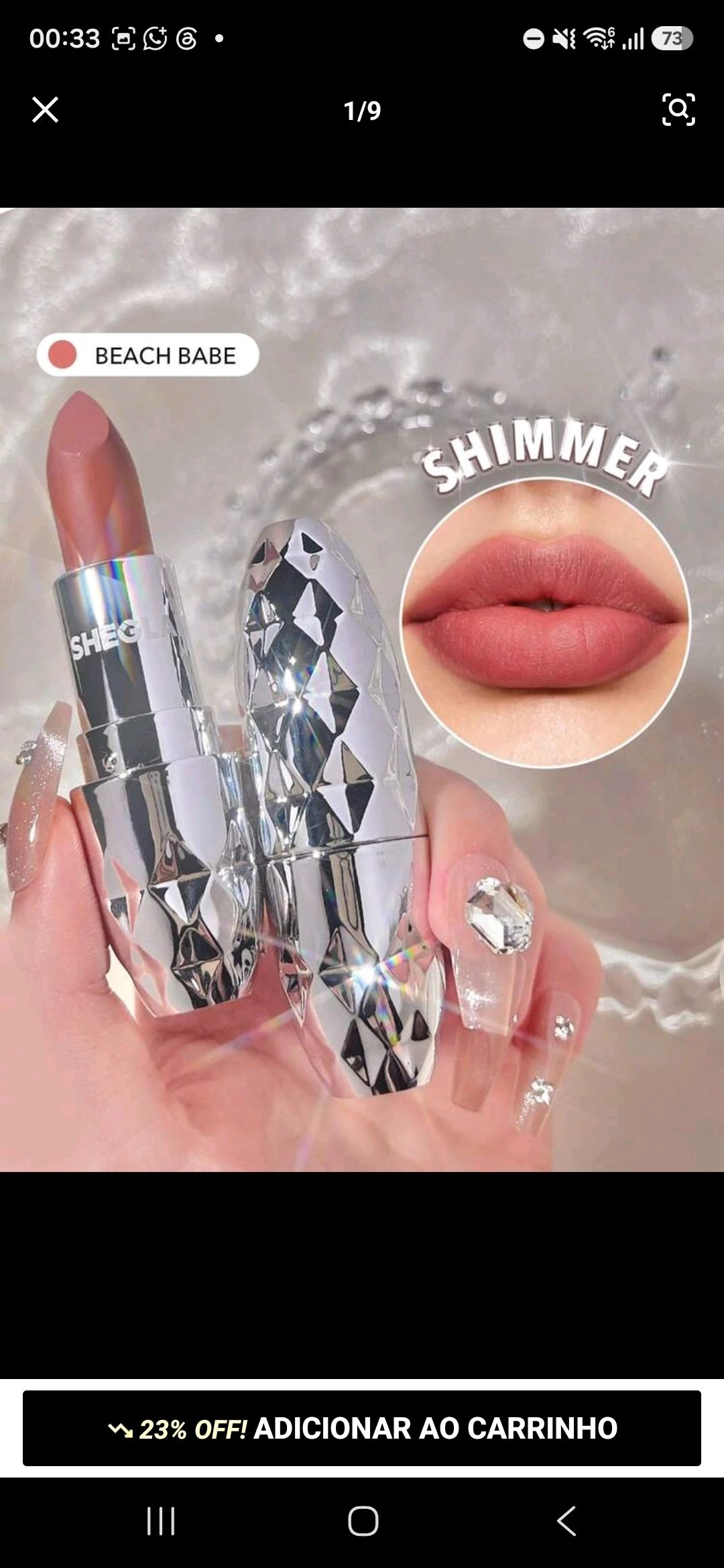 Batom de Veludo Starlight Sheglam (Cor: Beach Babe)! - 5