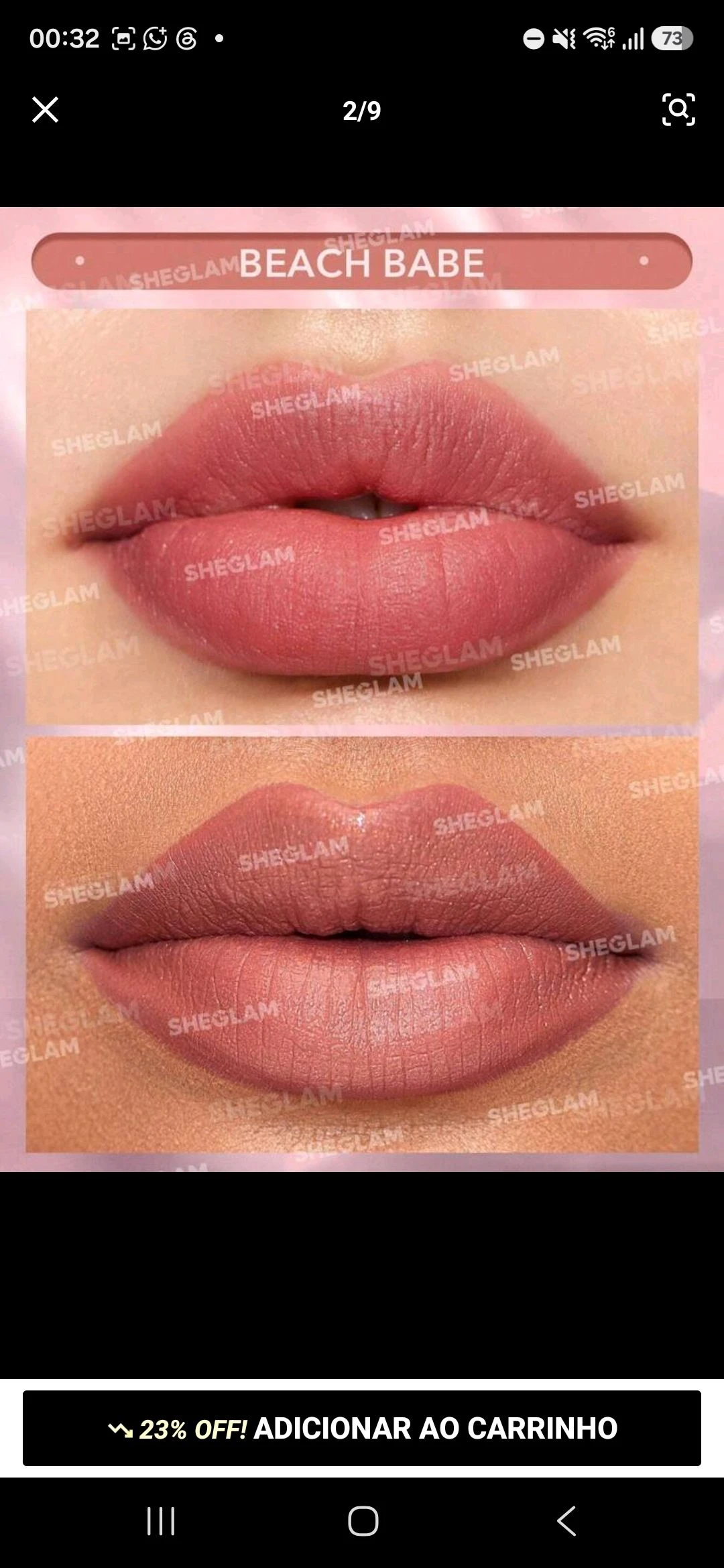 Batom de Veludo Starlight Sheglam (Cor: Beach Babe)! - 3