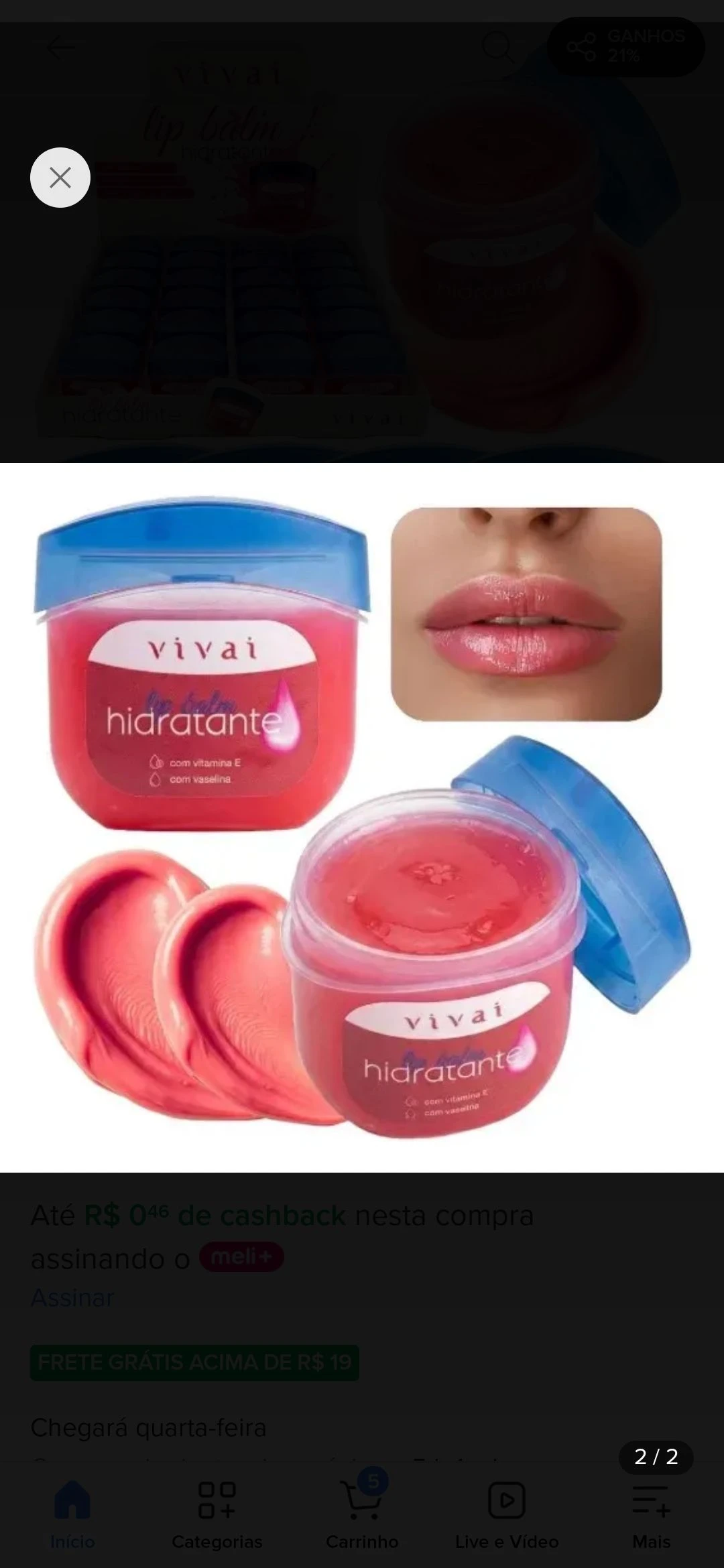 Hidratante labial vivai - 1