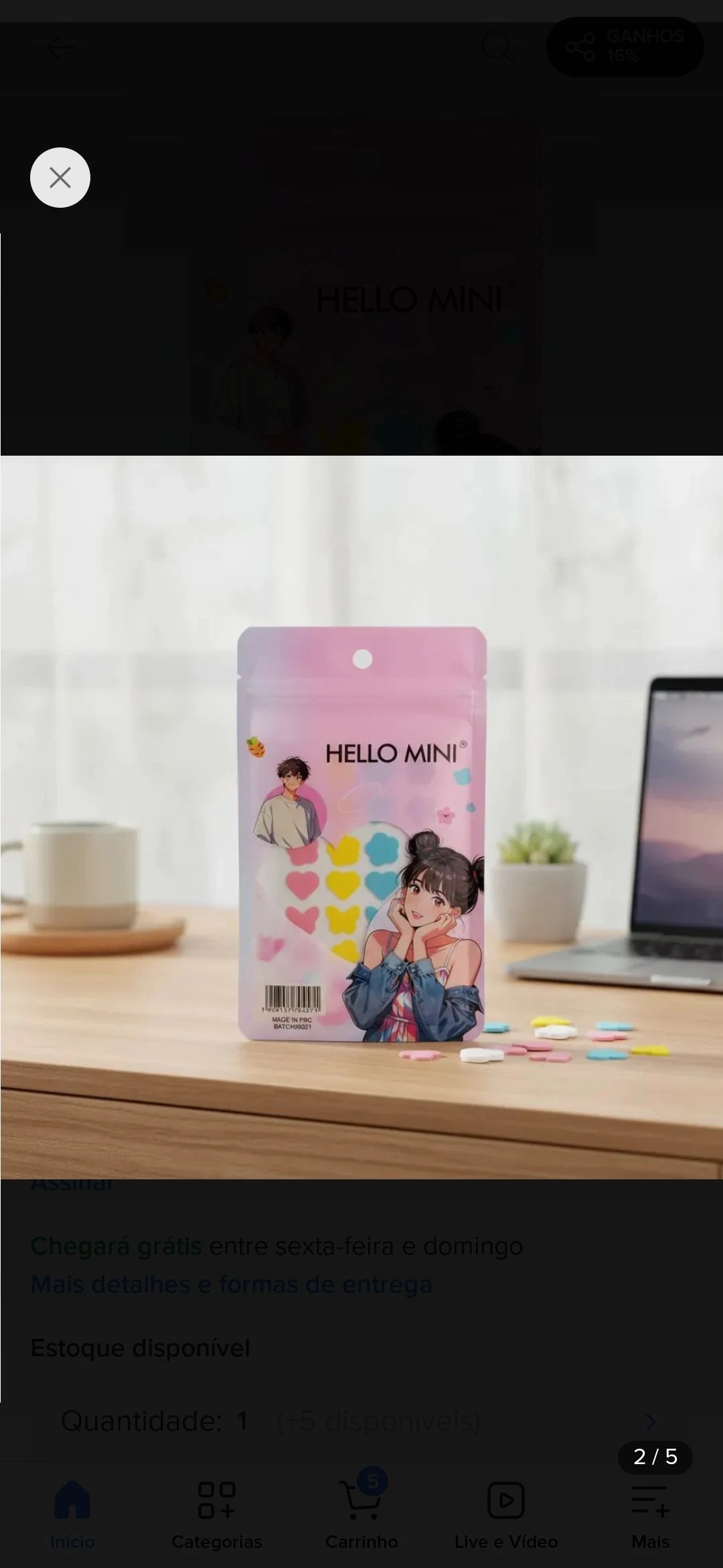 Adesivos Secativos Divertidos Hello Mini! 💖 - 1