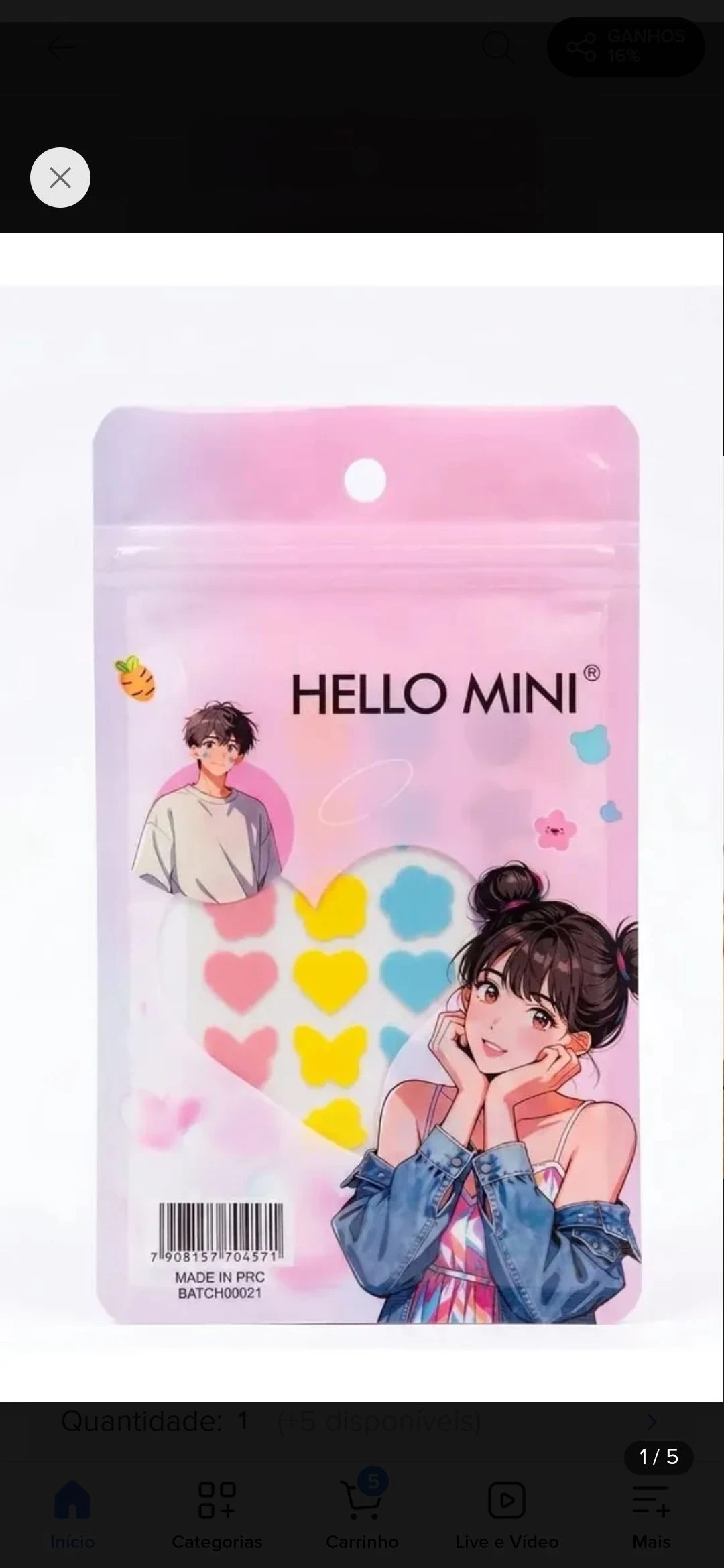 Adesivos Secativos Divertidos Hello Mini! 💖 - 2
