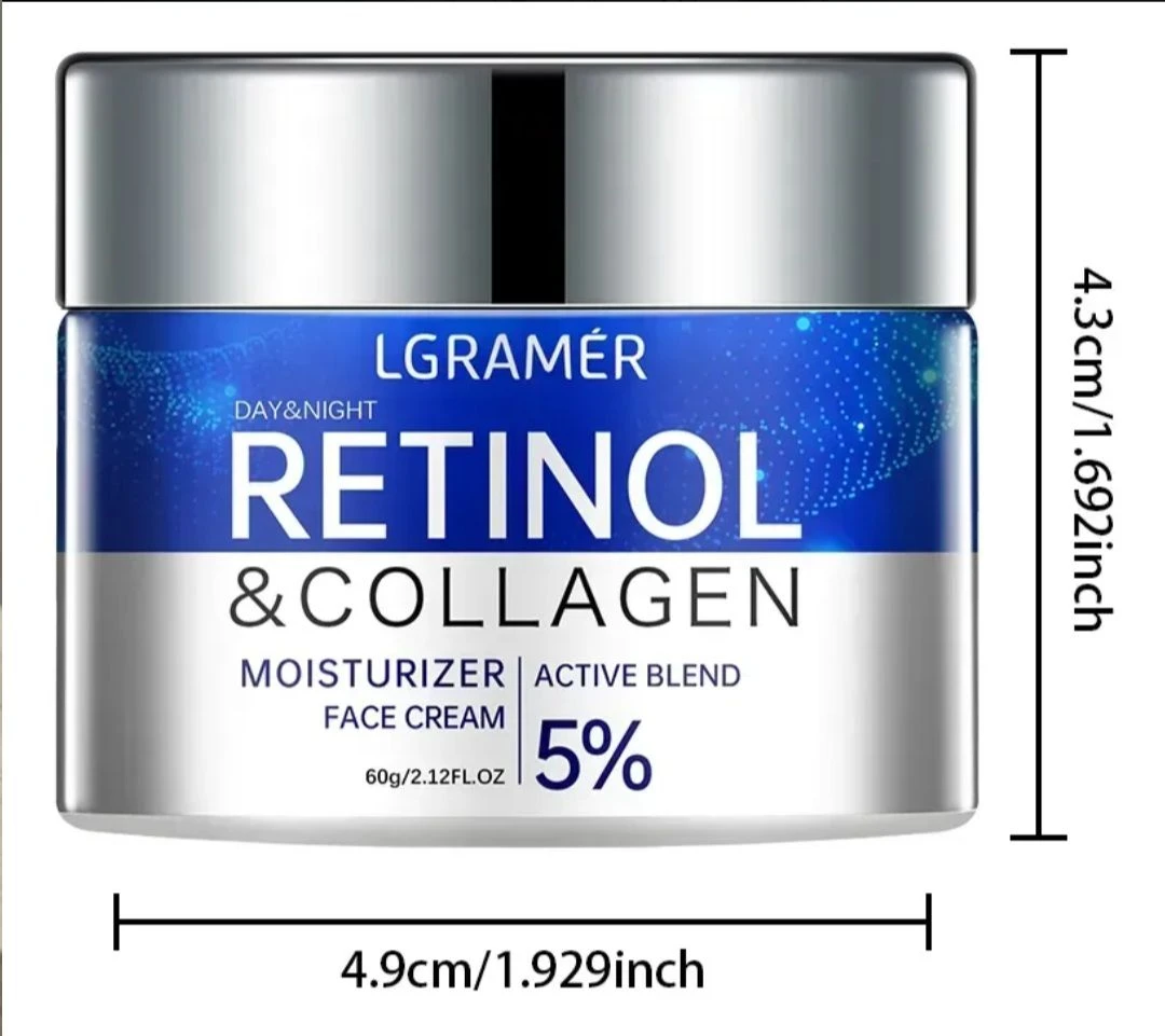 Creme Facial Retinol & Collagen 5% - Lgramér (60g) 💜✨ - 2