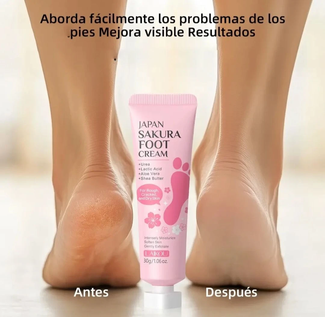 Creme para os Pés Japan Sakura Laikou - Uréia & Karité (30g) 🌸✨ - 2