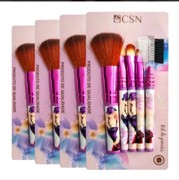 Kit com 5 Pincéis Cisne - Praticidade para sua Maquiagem! 🖌️💖 - imagem 2