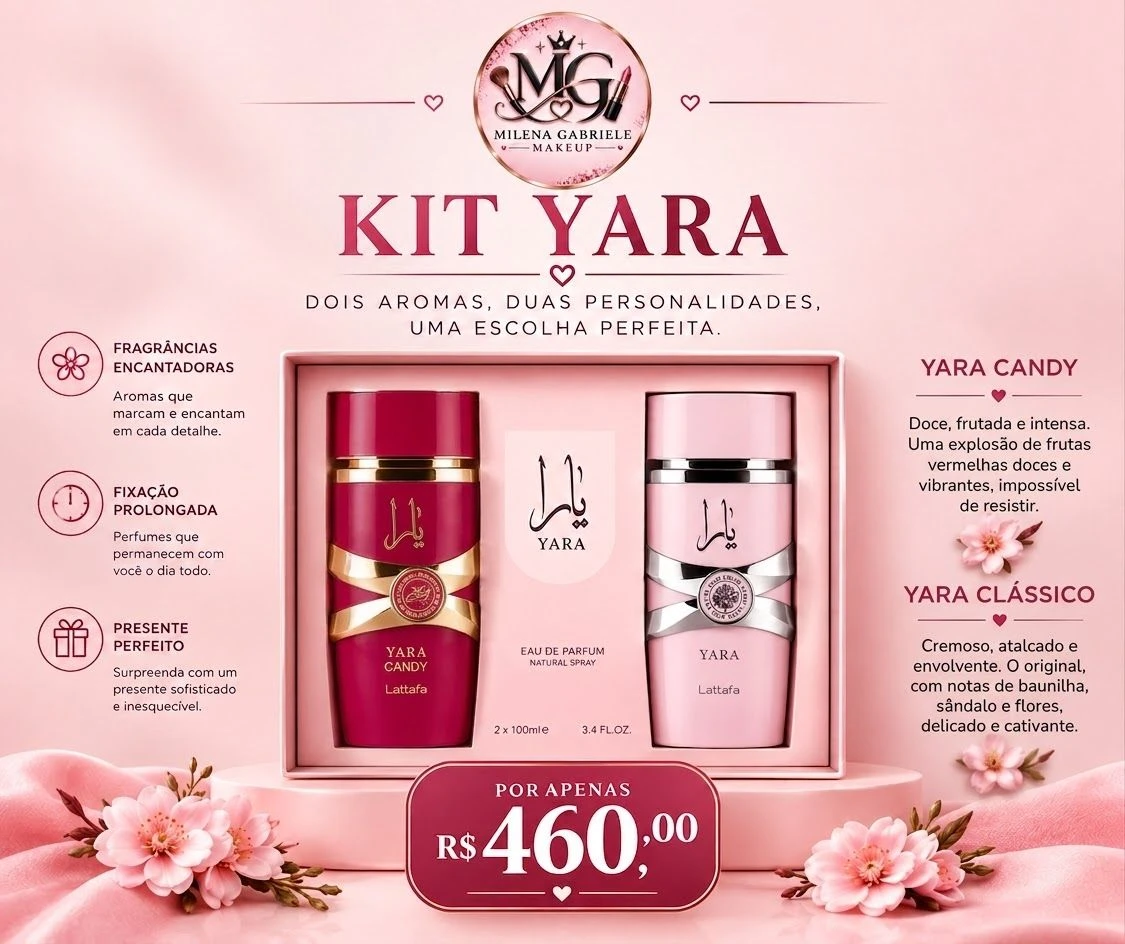​🌸👑 KIT LUXO YARA BY LATTAFA (2x 100ml) — DUAS JOIAS DA PERFUMARIA ÁRABE! 👑🌸 - 1