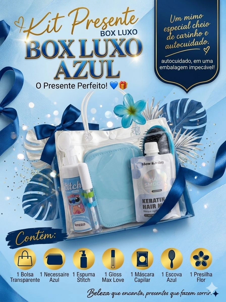 BOX LUXO AZUL: O PRESENTE PERFEITO EM FORMA DE AUTOCUIDADO! ✨🎁 - 1