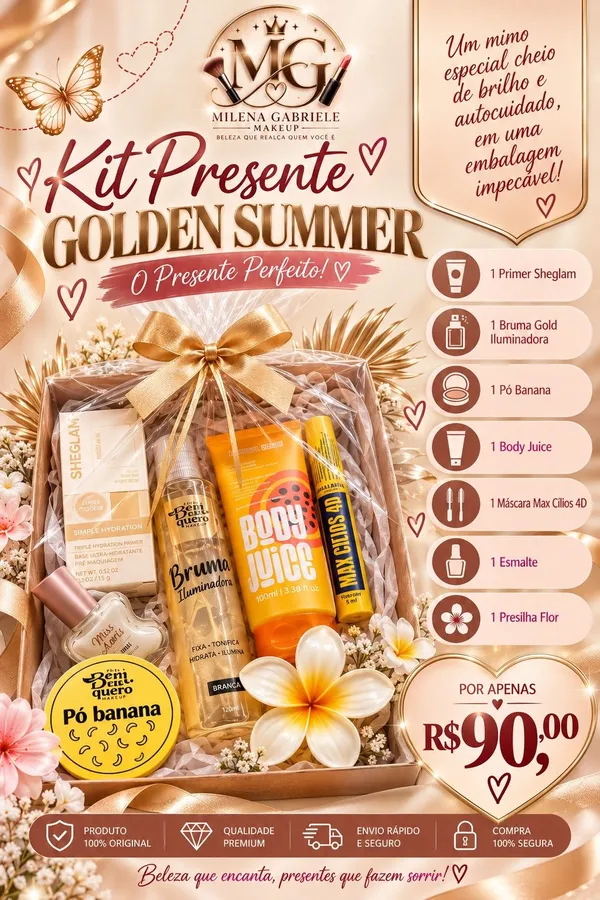 Kit Presente Golden Summer