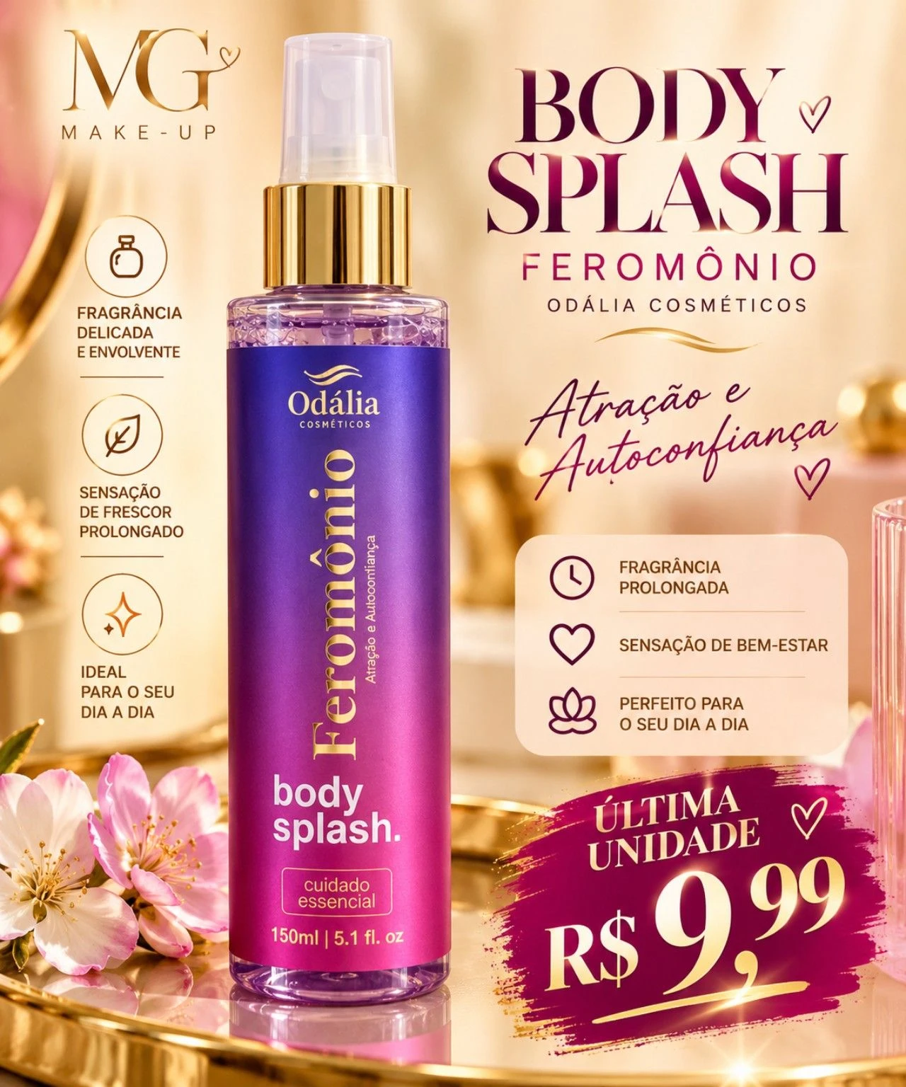 Body Splash Feromônio Odália 150 ml - 1