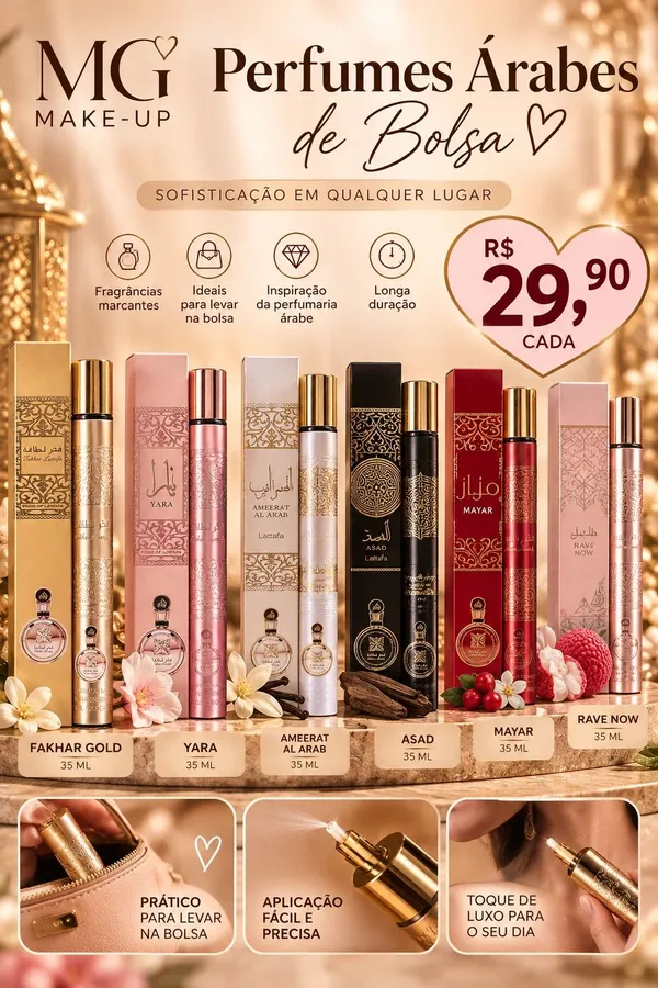 Perfumes de Bolsa 35 ml – Inspiração Árabe
