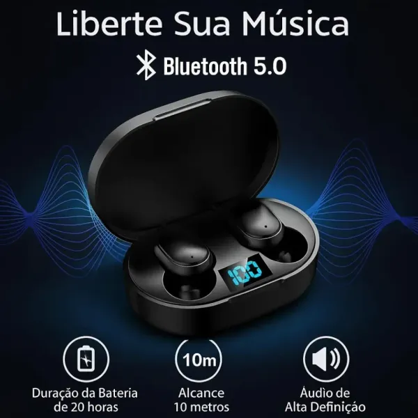 Fone De Ouvido Sem Fio A6s Bluetooth 5.0 TWS - imagem 3