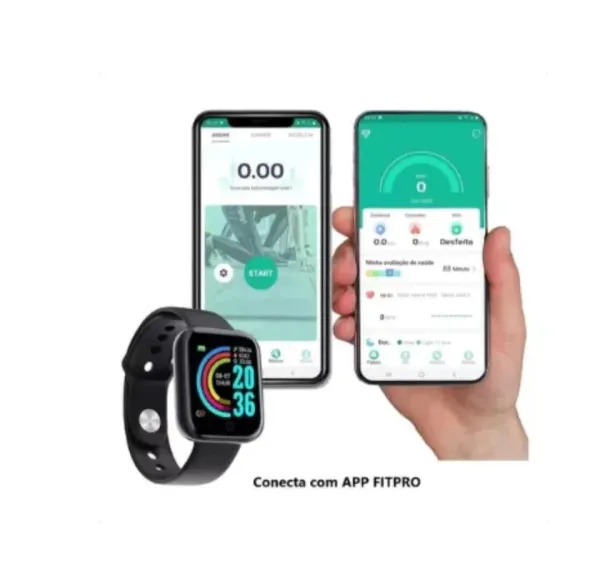 Smartwatch D20 Pro Y68 – Resistente à Água + Batimentos Cardíaco - imagem 4
