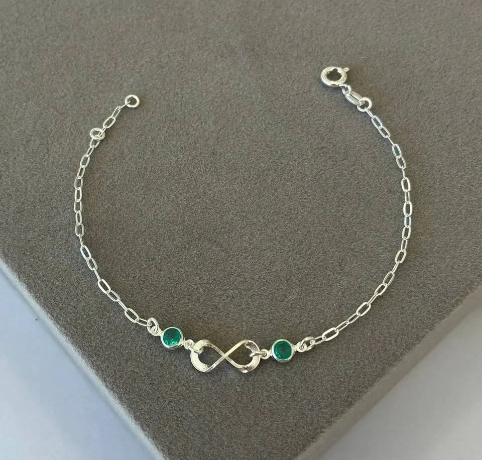 Pulseira infinito c 2 pontos de luz tiffany - 1