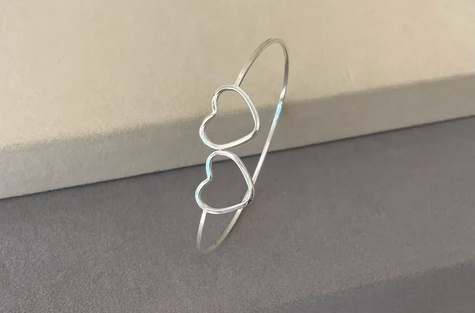 Bracelete coração duplo brac 06 - 1