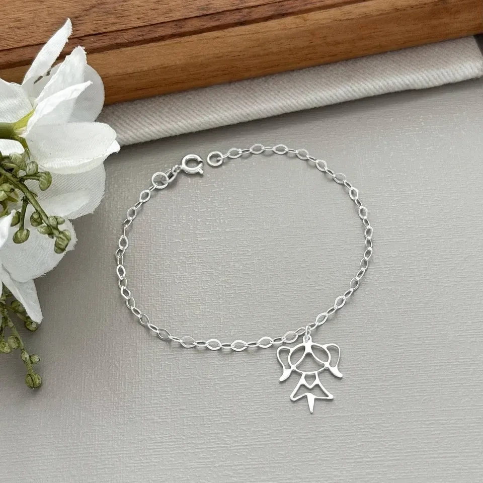 Pulseira elos menina vazada 19 cm - 2