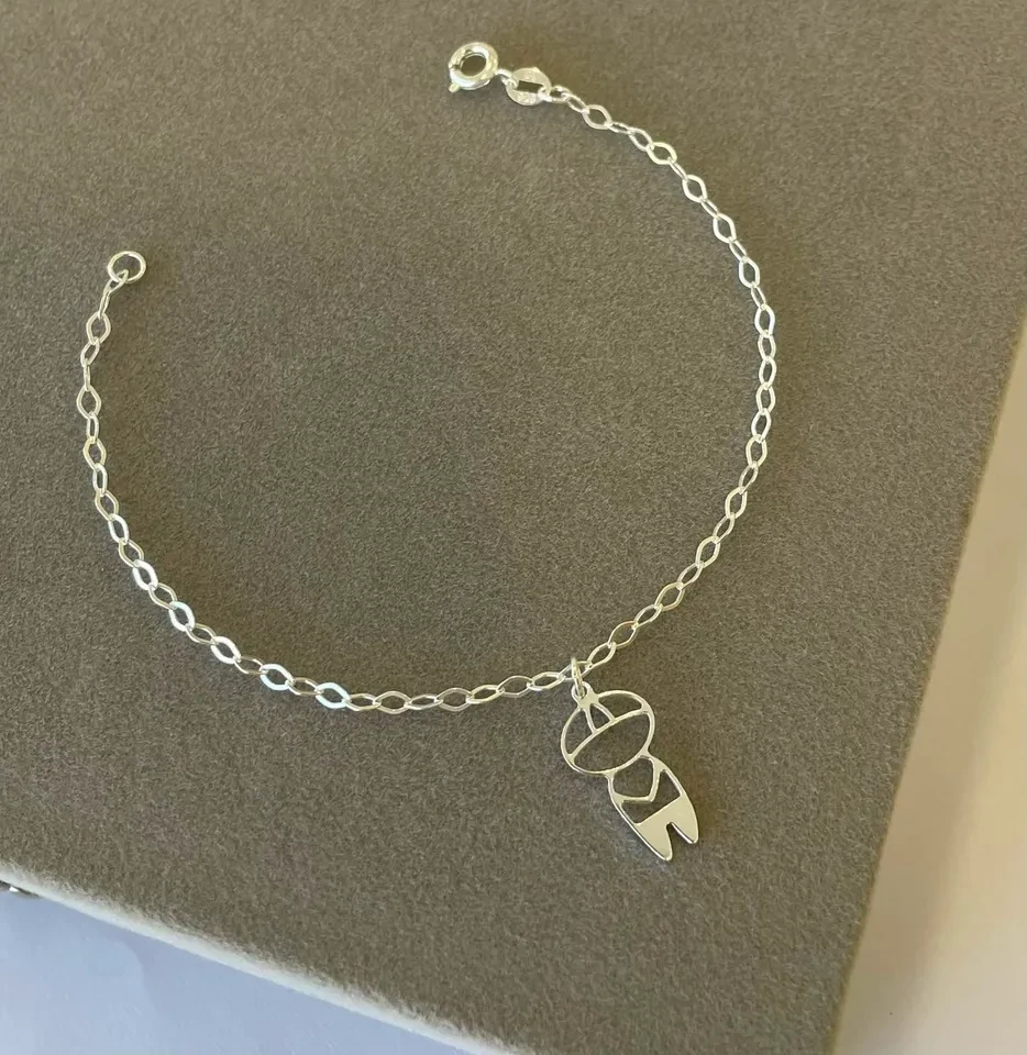 Pulseira elos menino vazada 19 cm - 1
