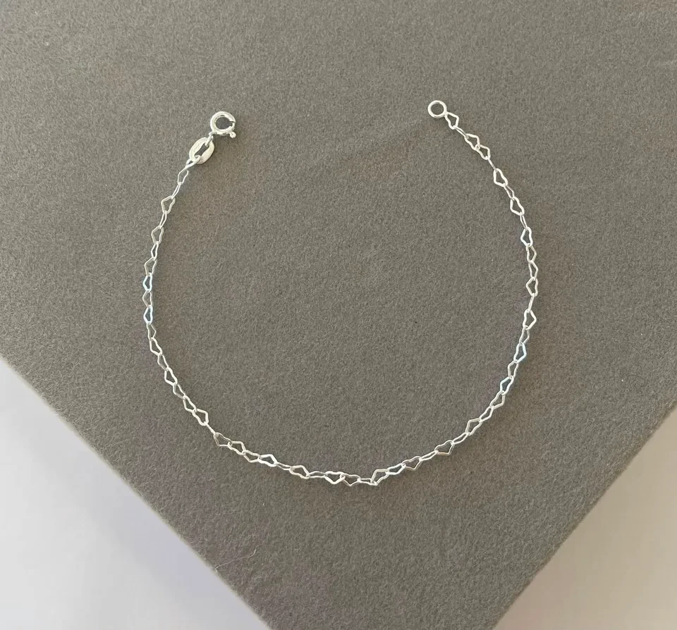 Pulseira elos de coração mini - 1