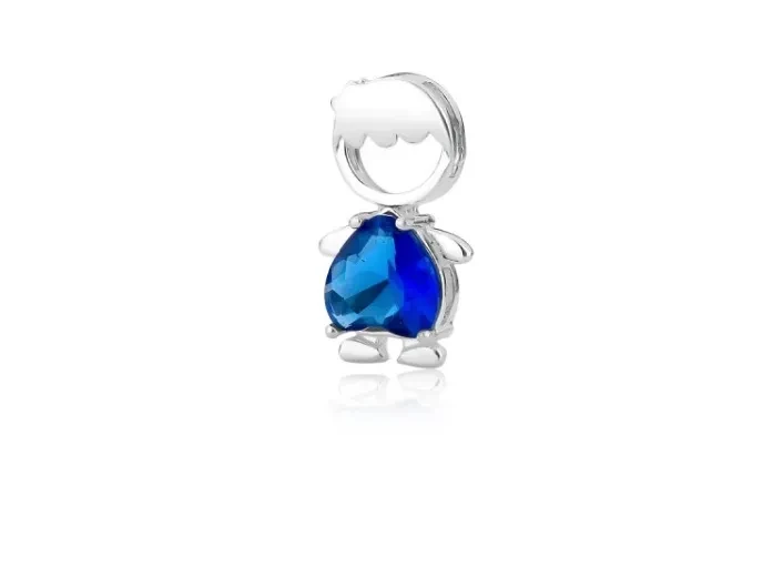 Pingente galeria menino cristal 6x6 mm azul escuro - 2