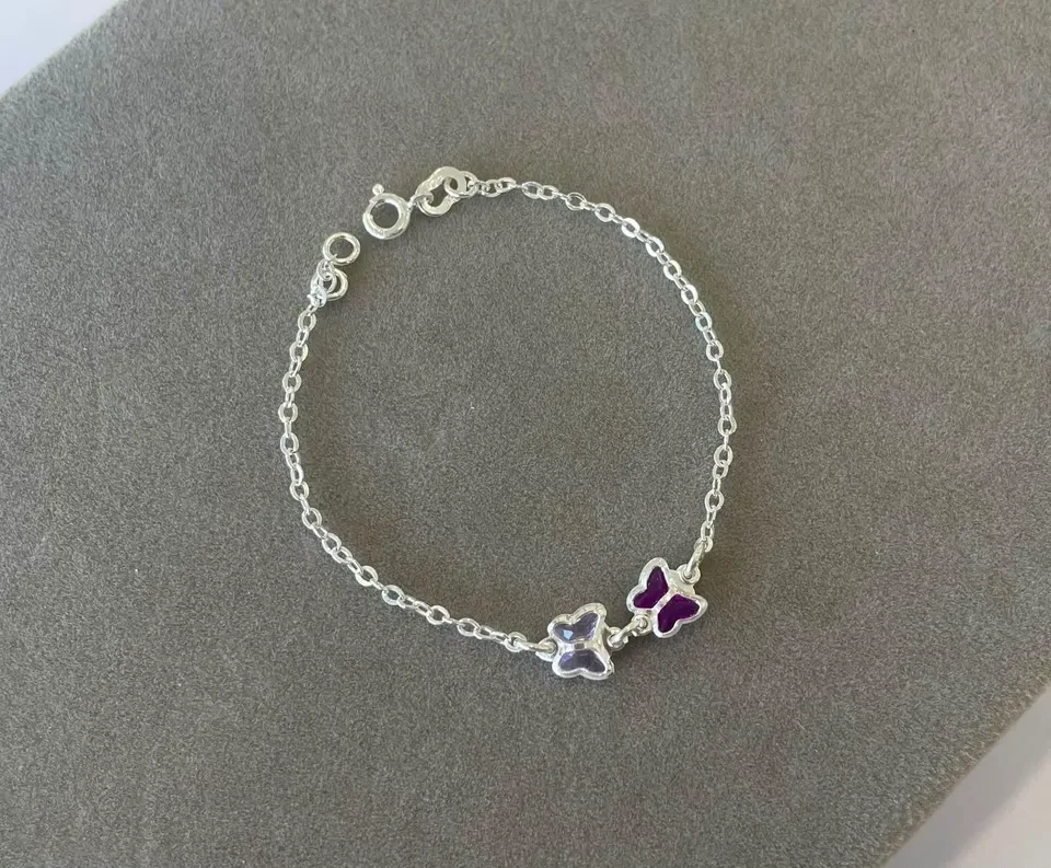 Pulseira infantil borboletas color  - 1