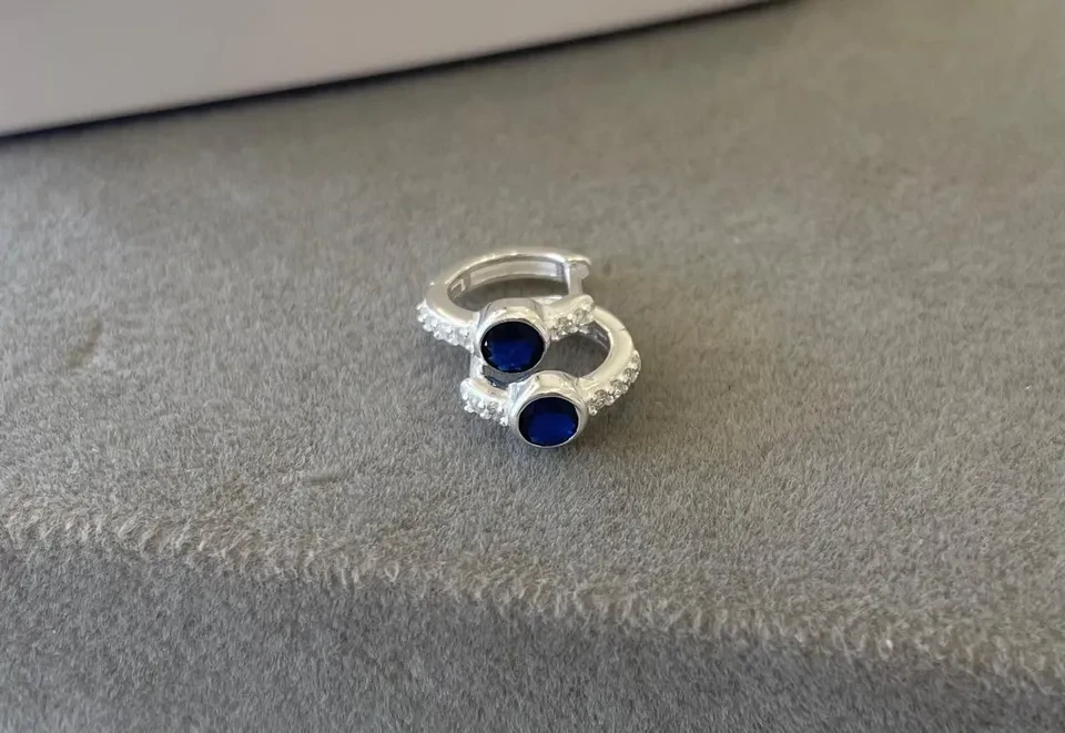 ARG lisa lap cravejada pedra redonda 2 mm x 1,1 cm azul escuro - 3