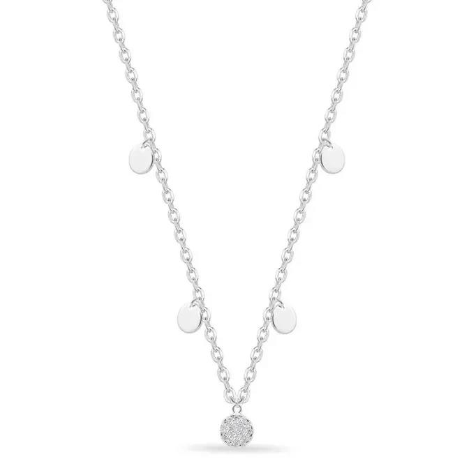Colar liso lap 5 medalhas 40+5 cm - 2.6g - 3