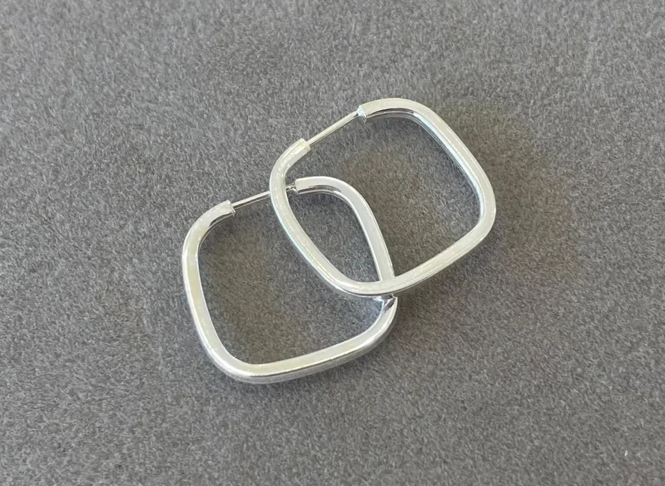Argola fio quadrado quadrada 1,9 x 1,9 cm - 2