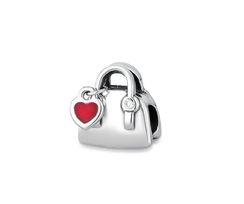 Separador prata 925 bolsa com detalhe coração - 1