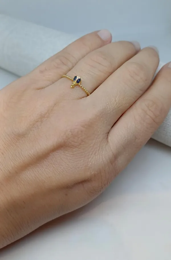 Anel Nossa Senhora com Zircônias