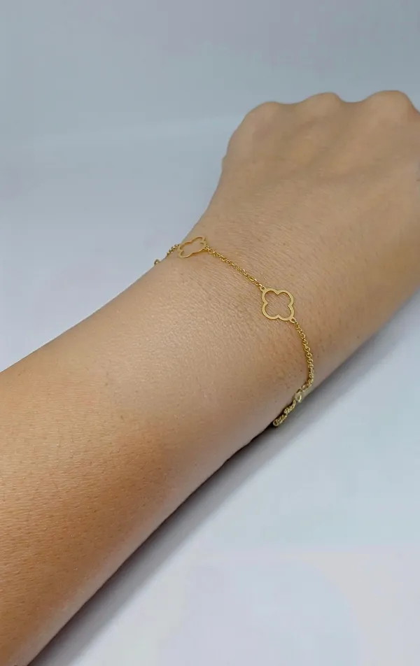 Pulseira Trevos Vazados