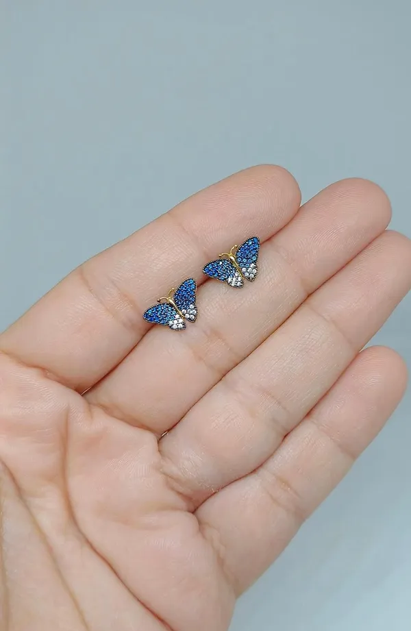 Brinco Borboleta com Zircônias