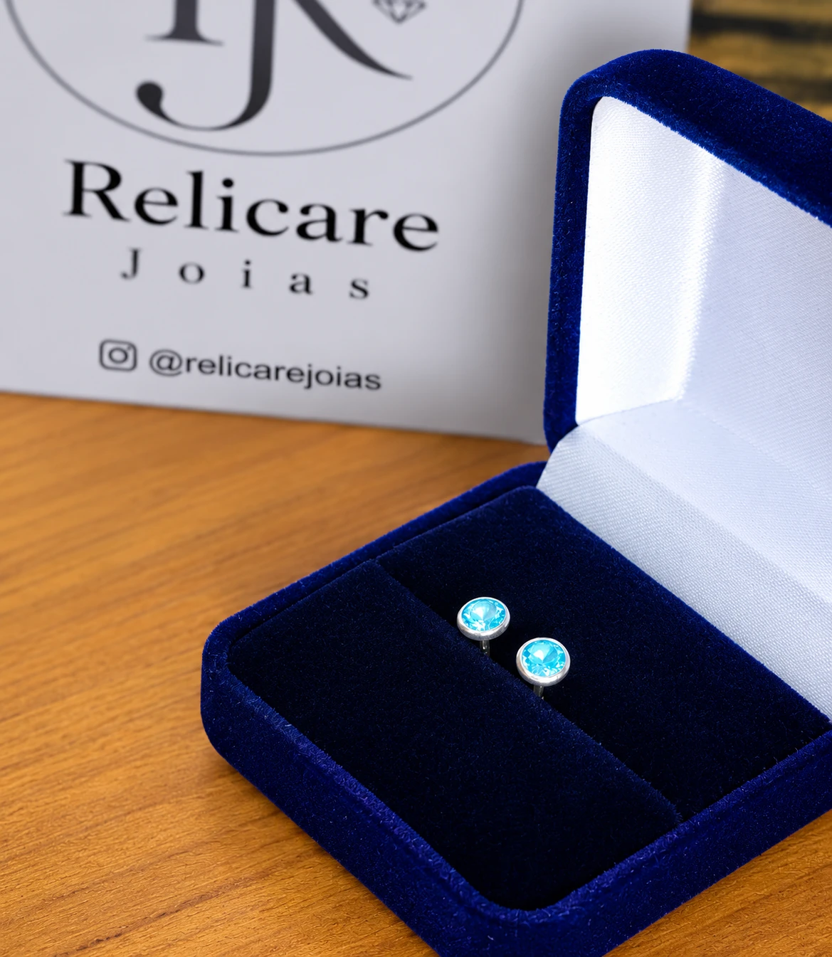 Brinco Ponto de Luz Redondo (Cravação Inglesa) - 1