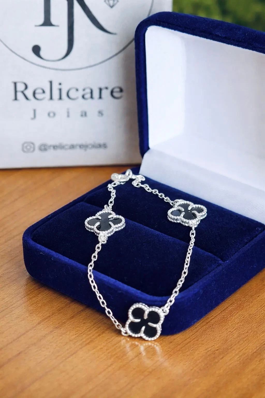 Pulseira Trevo Ônix - 1
