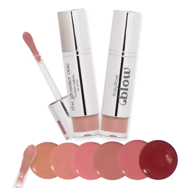 gloss labial the glossier one- linha blow -ruby rose lançamento