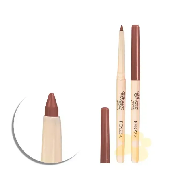 lápis contorno labial retrátil choco fun -banoffe- fenzza