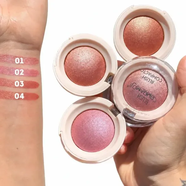 blush iluminador compacto- hudamoji - imagem 2