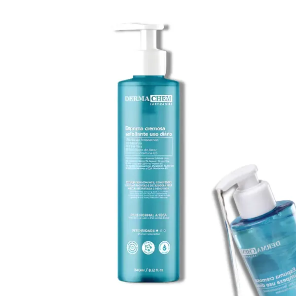espuma cremosa esfoliante a uso diário-dermachem