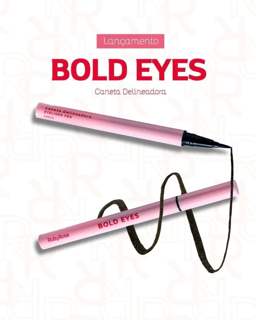 caneta delineadora bold eyes linha rosa - ruby rose - 1
