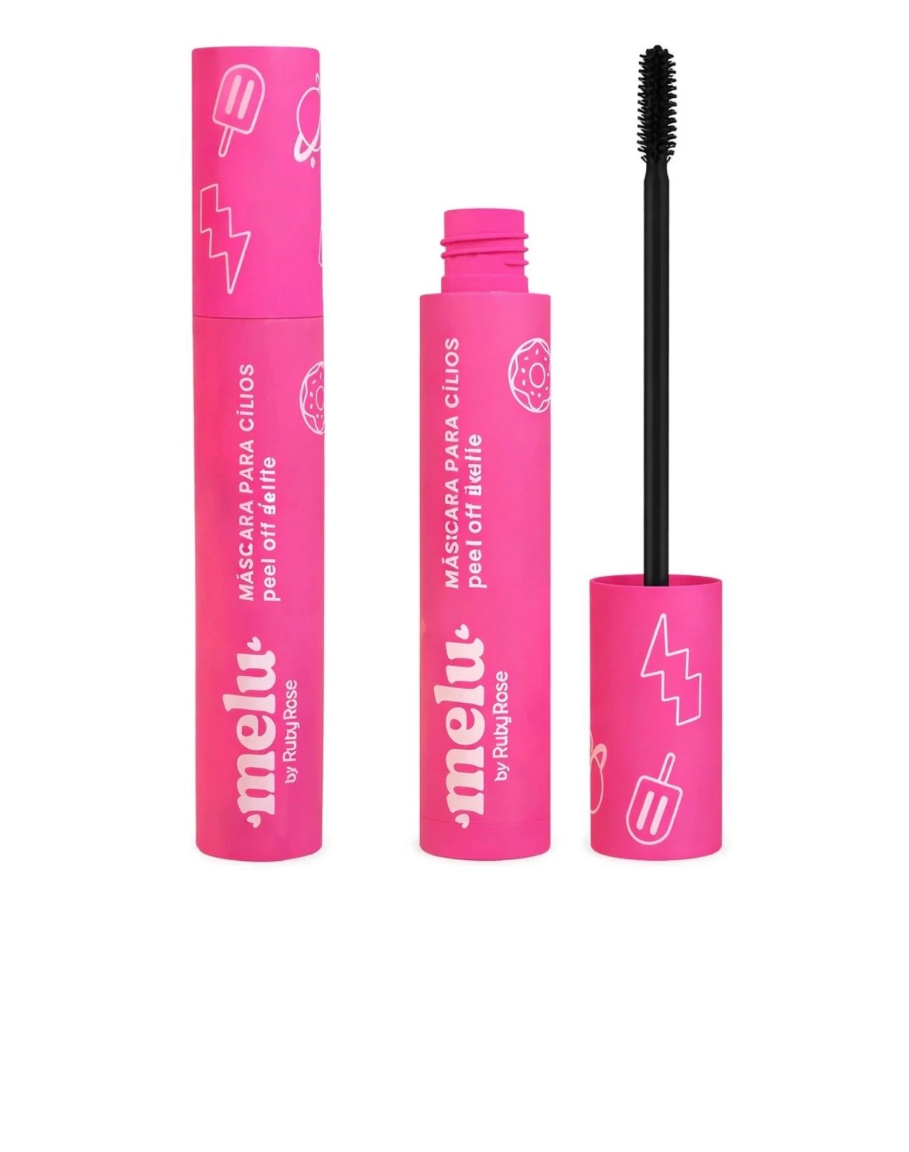 máscara para cílios peel off-rosa super definição- melu by ruby rose - 1