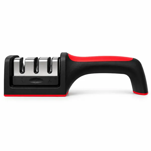 Amolador de Facas 3 em 1 Profissional com Base Antiderrapante e Cabo Ergonômico - imagem 1