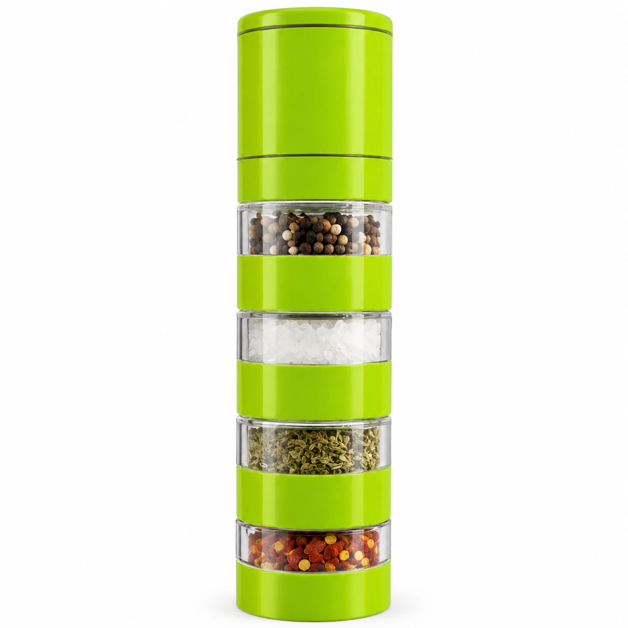 Moinho de Especiarias 4 em 1 Torre Moedor Cerâmica Ajustável Verde - 1