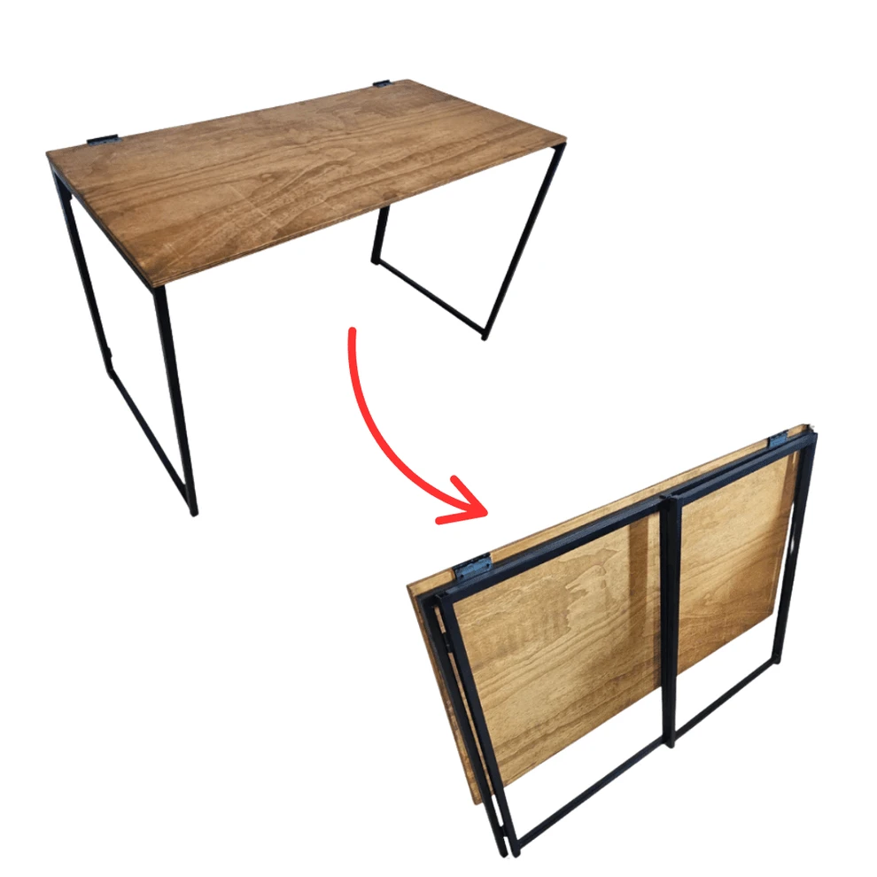 Mesa Dobrável Estilo Industrial Ônix - 4