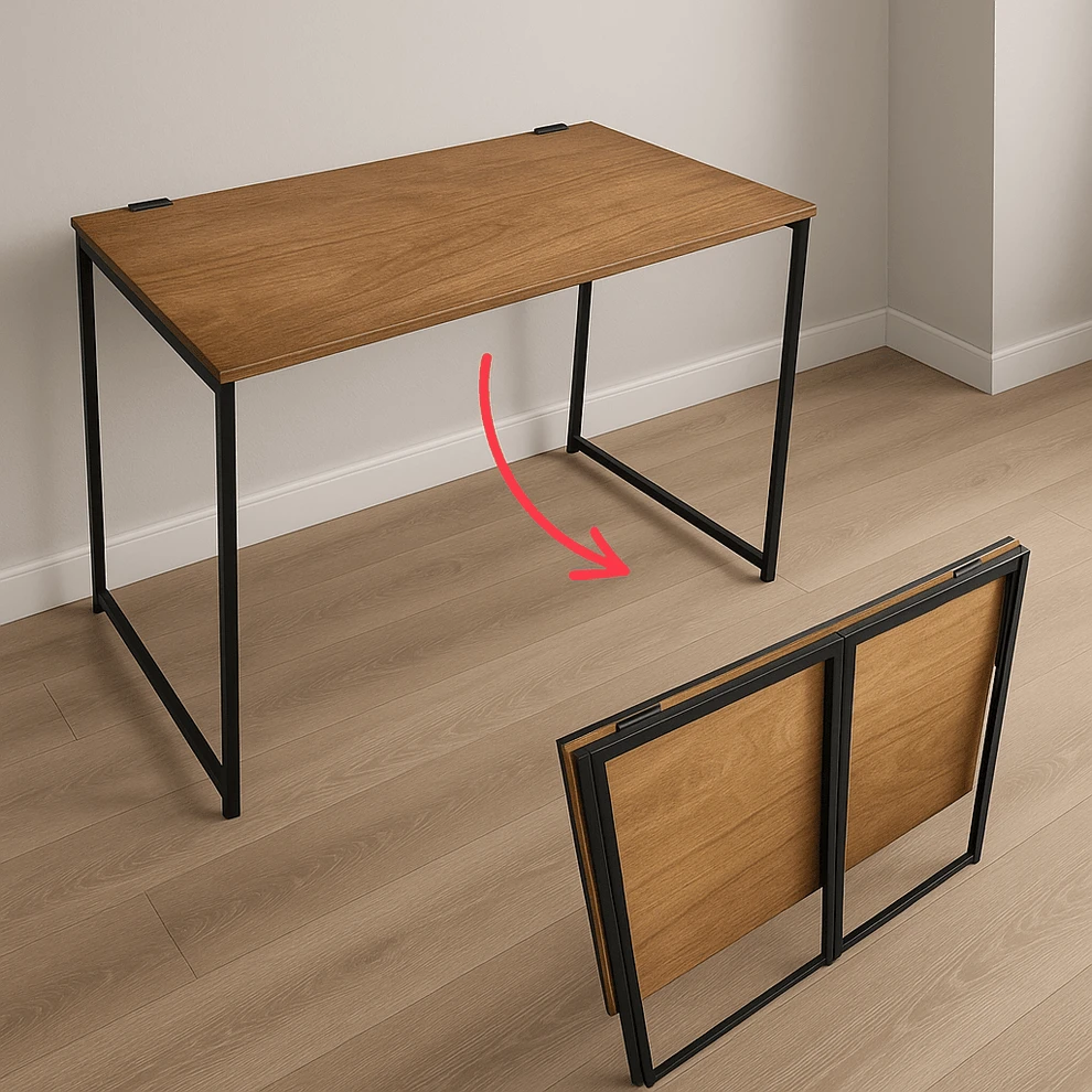 Mesa Dobrável Estilo Industrial Ônix - 1