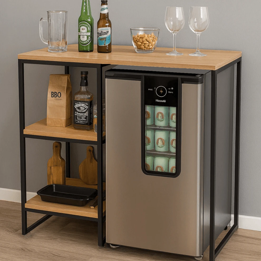 Móvel Estilo Industrial Para Frigobar Adega Cervejeira - 1