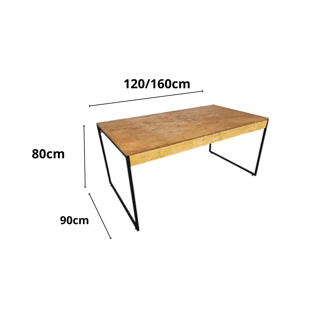 Mesa De Jantar Estilo Industrial Rústica - 4